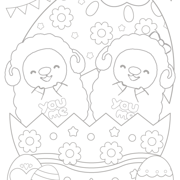 4月分ぬりえ